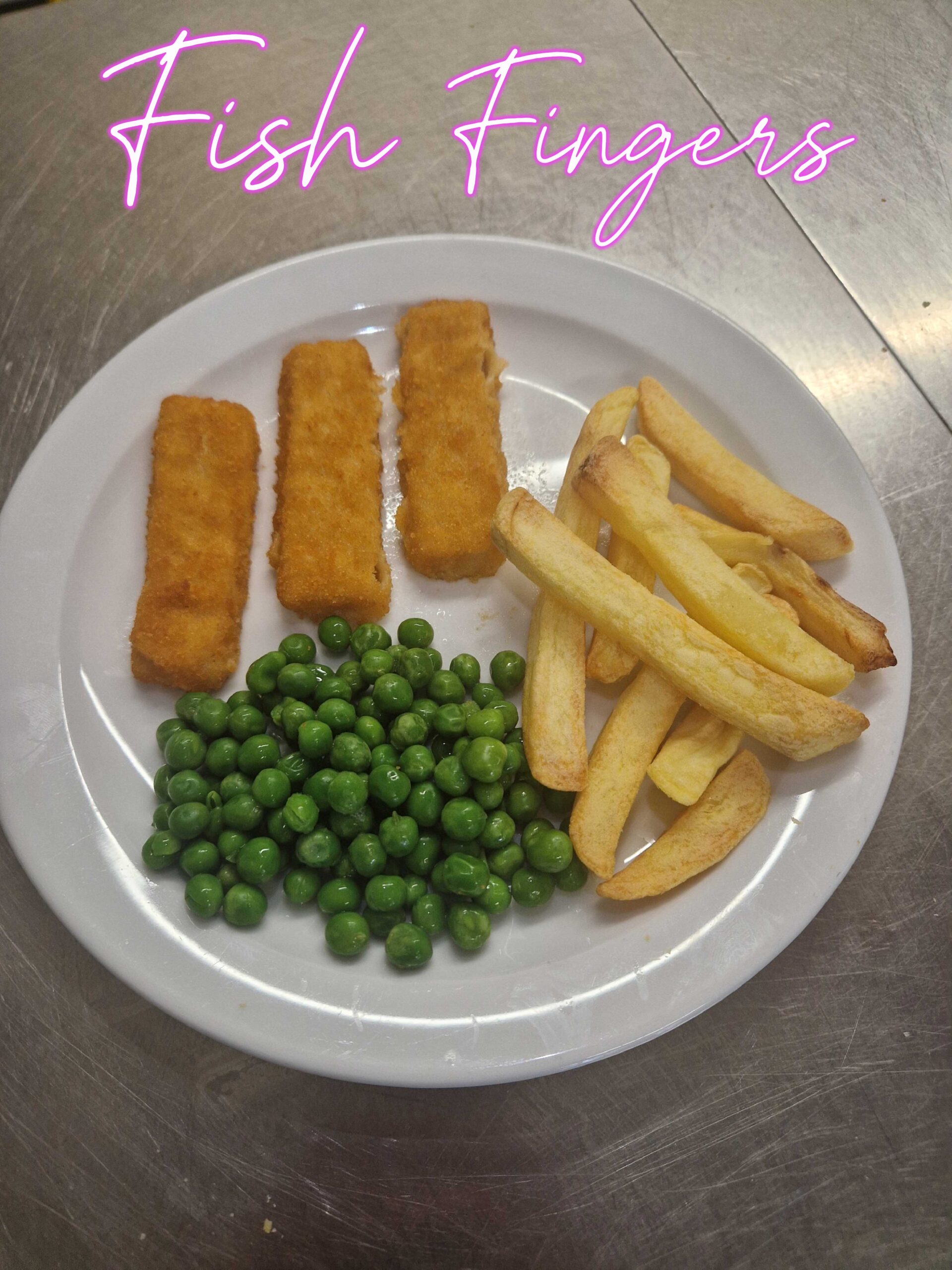 Fish Fingers Chips & Peas