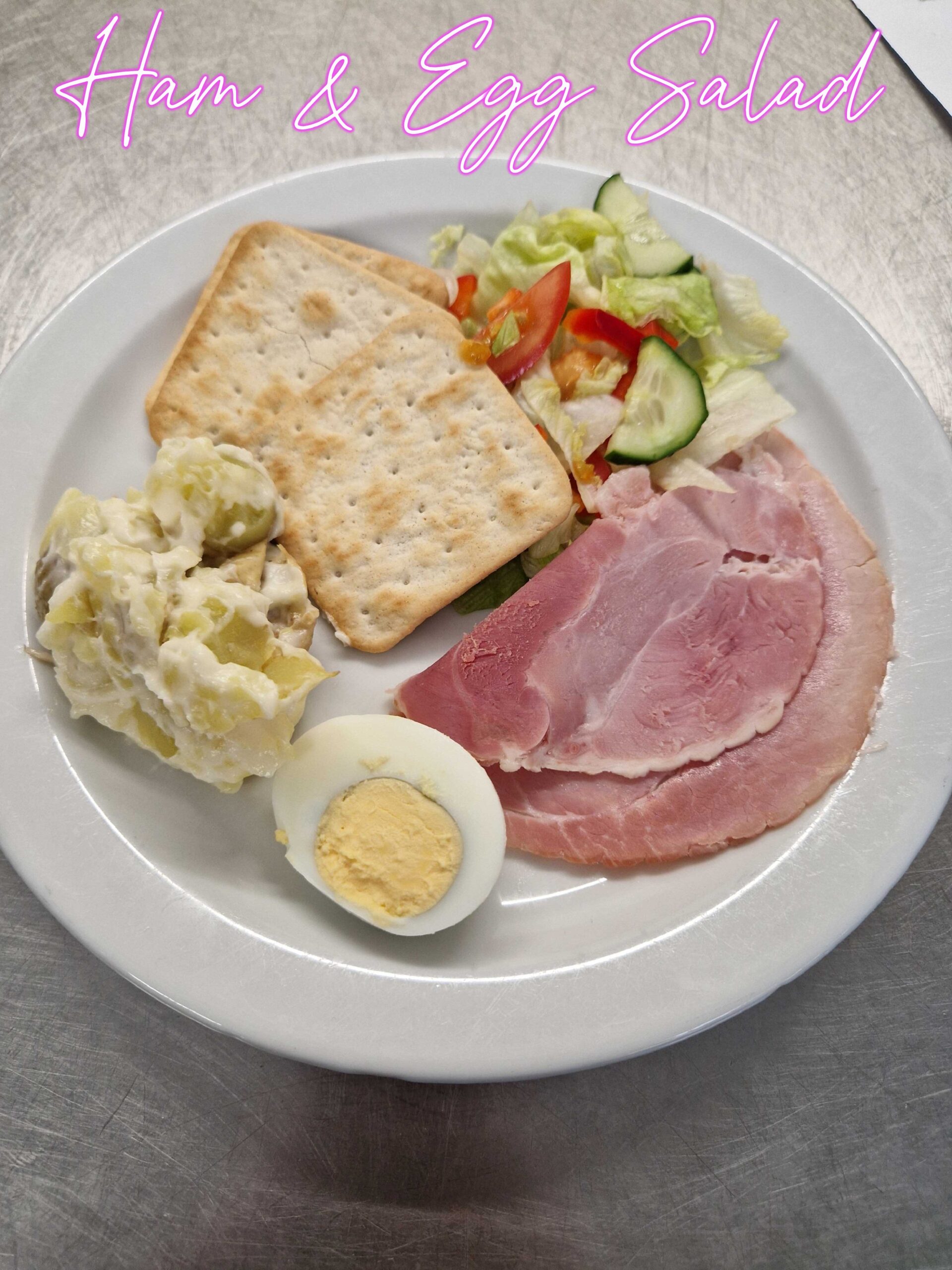 Ham, Egg Salad, Potato Salad & Crackers